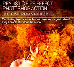 极品PS动作－烈火焚烧(含高清视频教程)：Fire Photoshop Action